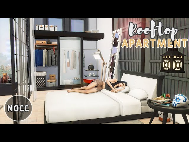🌁🤍Modern Rooftop Apartment | No CC | Mt. Komorebi | The Sims 4 | Stop Motion