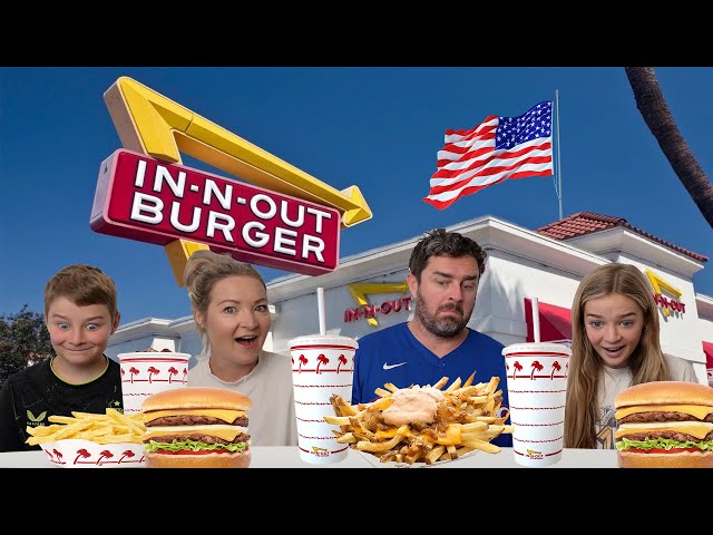 New Zealand Family Try In-N-Out Burger for the first time!