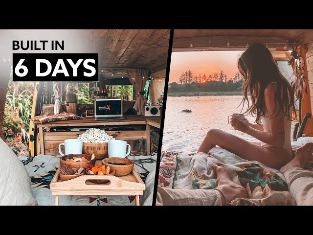 HOW TO CONVERT A VAN IN 6 DAYS // Student Couple's Epic Self-Build on a TINY BUDGET
