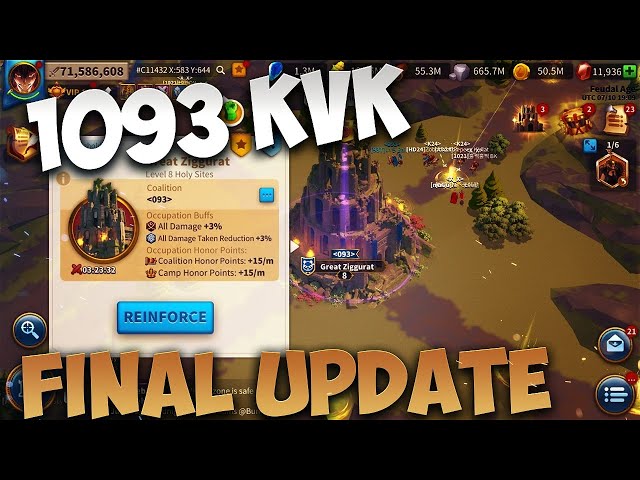 1093 KVK FINAL UPDATE (RIP Crazy60) | Rise of Kingdoms