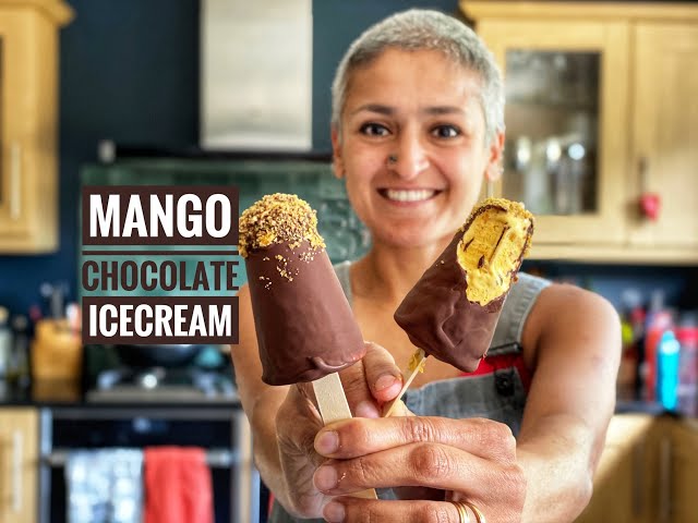 MANGO CHOCOLATE ICECREAM | Mango Kulfi | Mango hazelnut praline | Choco bar | Food with Chetna