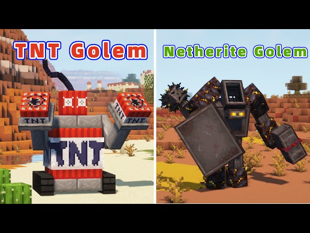 3 Amazing Minecraft Mods! (9 Super Cool  Golems)