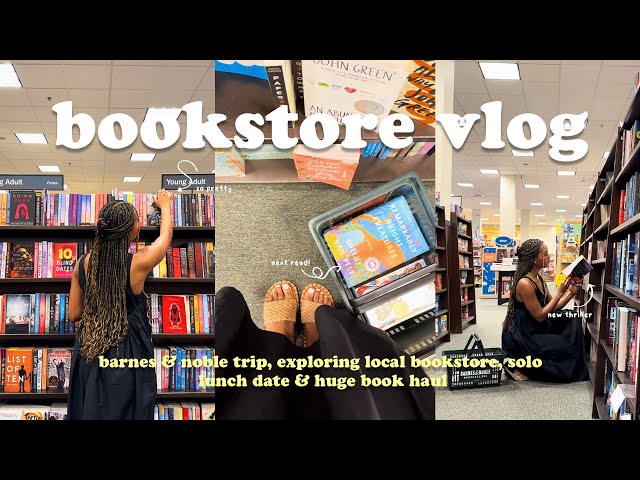 *cozy* bookstore vlog 🧸 💌✨  spend the day book shopping at barnes & noble with me + HUGE book haul!