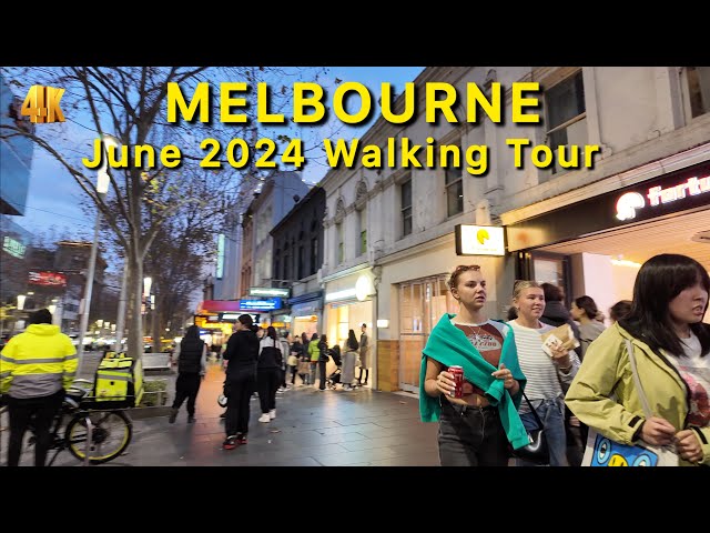 First Day of Winter in Melbourne City Australia 2024 Walking Tour