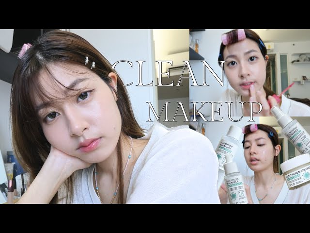 clean girl makeup: revealing all makeup products and skincare I use🧴🧸 (GRWM) 🫧 I pahnn I
