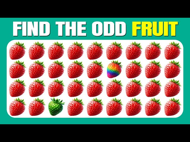 Find the ODD One Out - Fruit Edition 🍎🥑🍉 Easy, Medium, Hard - 30 Ultimate Levels| Quizzer Odin