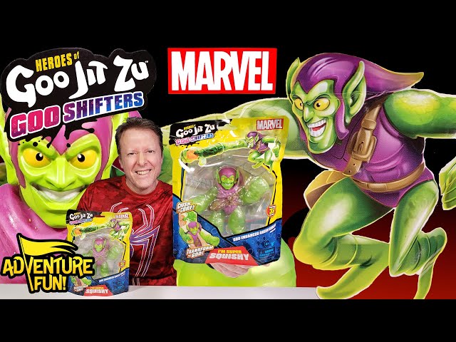 5 Marvel Heroes of Goo Jit Zu Goo Shifters Including The Green Goblin AdventureFun Toy review!