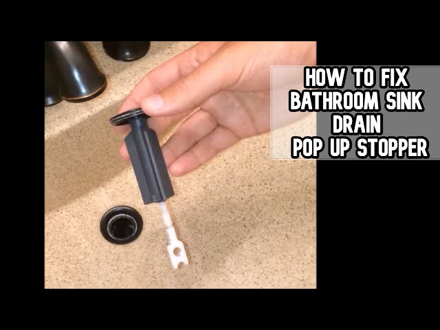 How to fix bathroom sink drain pop up stopper DIY video | #diy #drainstopper #bathroom #drain