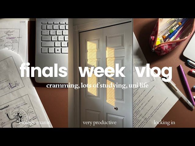 finals week vlog 📖 very productive, so much studying, cramming, locking in, uni life