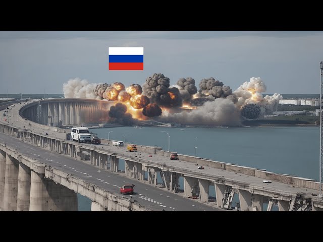 PUTIN'S SHAKING! French Rafale fighter jet brought down the Crimean Bridge with an aerial bomb!