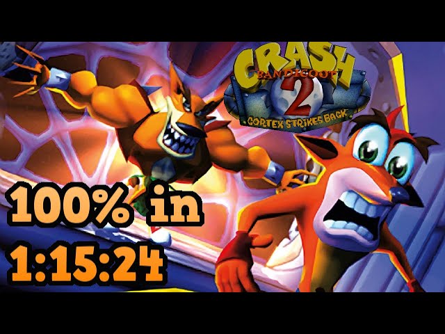 Crash Bandicoot 2: Cortex Strikes Back - 100% Speedrun in 1:15:24