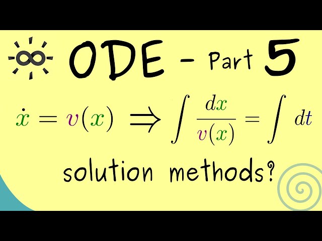 Ordinary Differential Equations 5 | Solve First-Order Autonomous Equations