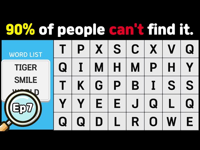 Only 1% genius can find everything | Find the Hidden Word | Word Search | Scrambled Word Game