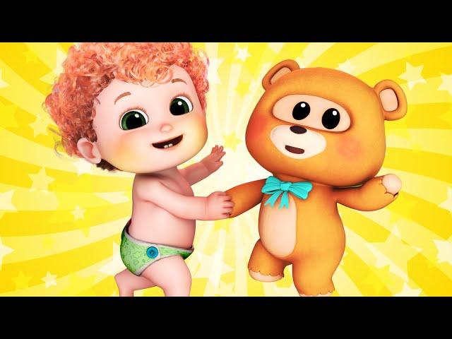 Teddy Bear, Teddy Bear turn around | 3D cartoon kids | Blue Fish Nursery rhymes | 4k baby songs 🐻‍❄️