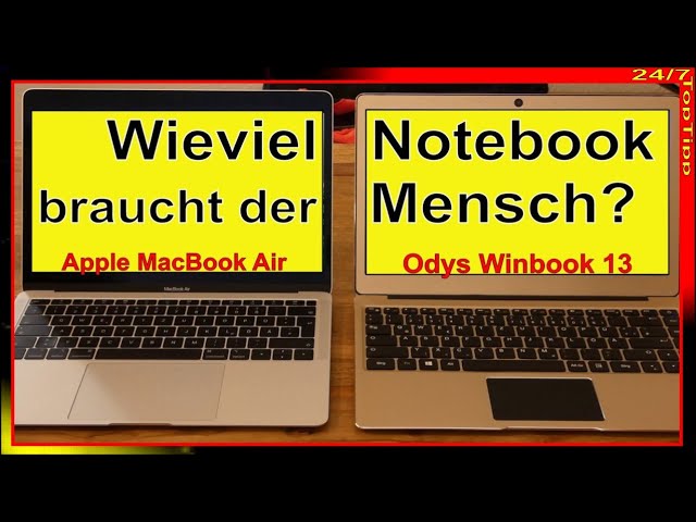 Apple MacBook Air ✔ Odys Winbook 13 [ Notebook Vergleich ] Laptop Praxis Empfehlung - 24/7 Top Tipp