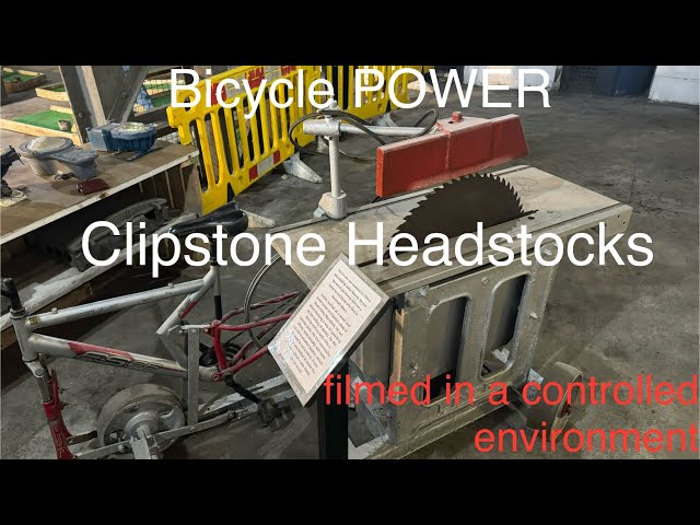Bicycle Powered Circular Saw At Clipstone Headstocks Industrial Museum (click on subtitles)