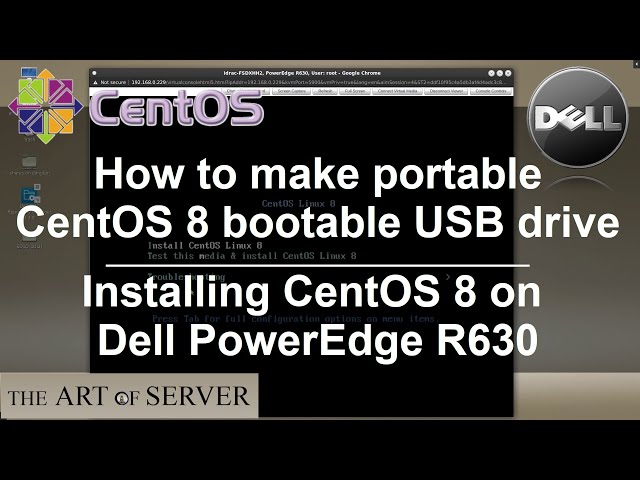 How to make portable CentOS 8 bootable USB drive | How to install CentOS 8 on Dell R630