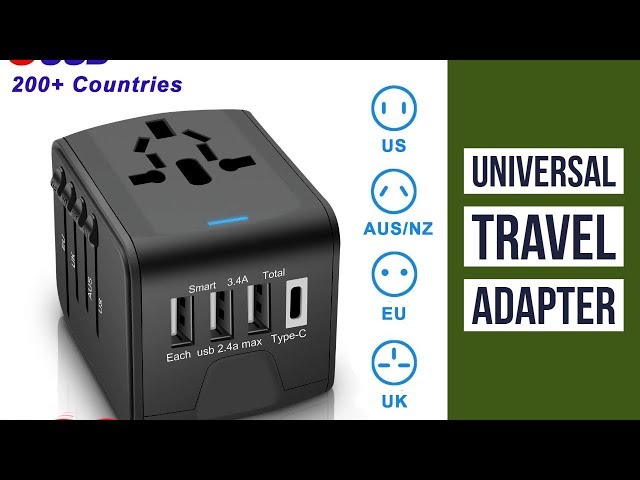 Universal Travel Adapter ► USB Wall Charger◄ Worldwide All In One Adapter With USB Ports