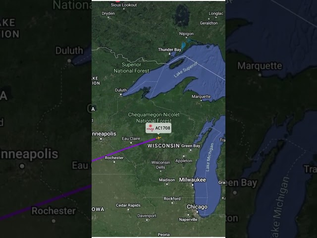 Las Vegas USA 🇺🇲 to Montreal Canada 🇨🇦 Air Canada AC1708 Flight Duration 4h 19mins ✈️