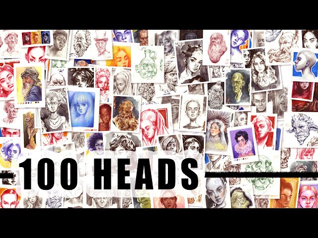 100 Heads in 10 Days - Tips + Thoughts on  Portraits #100HeadsChallenge #Meds100Heads