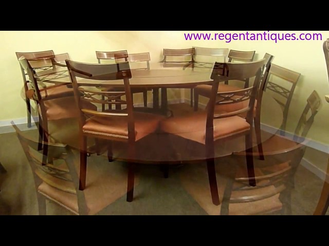 Stunning 6ft Round English Mahogany Jupe Dining Table