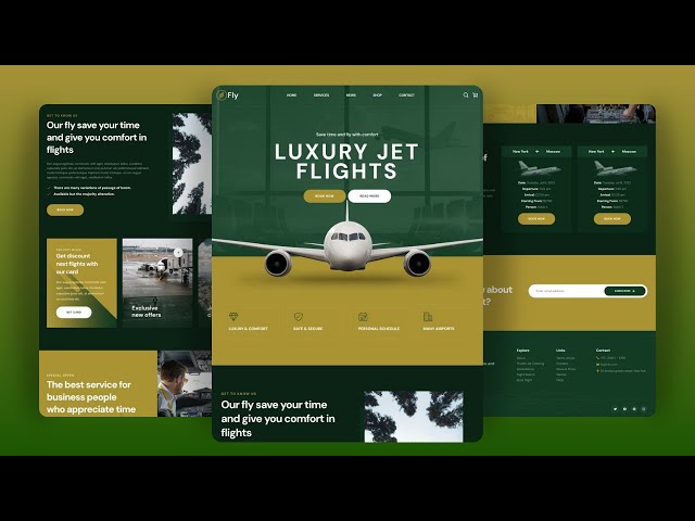 Aviation Website Design: HTML, CSS & JS