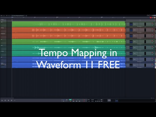 Tracktion Waveform Free 11: Creating a Tempo Map to Freely Played Audio Tracks