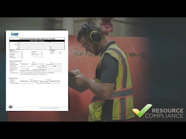 Pressure Vessel Inspection Checklist - IIAR 6 Appendix B