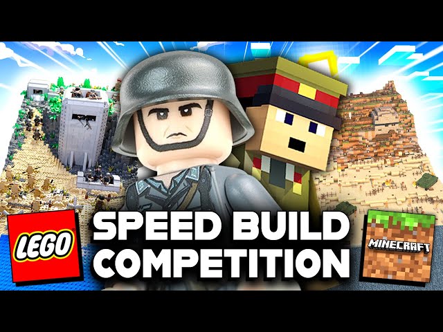 LEGO vs MINECRAFT... D-Day Speed Build Competition