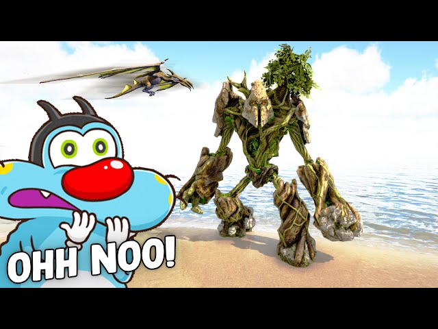 WE FOUND THE SCARY GOLEM BUT OUR BIRD  | ARK: Survival Evolved ! #S05 Ep04 .ft Oggy