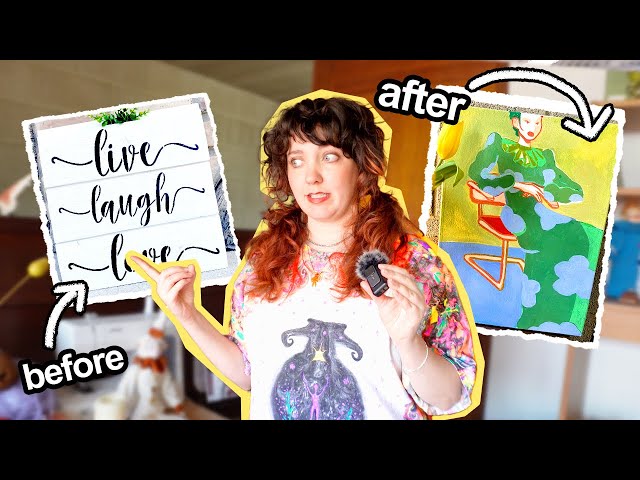THRIFT FLIP: Let's paint thrifted home decor! DIY & craft with me 🎨