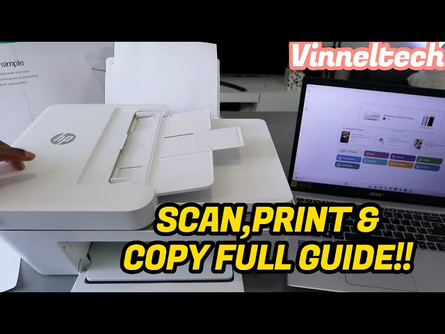 How to SCAN, PRINT, and COPY With HP Deskjet 4200e All In One Printer ~ Full Guide!!