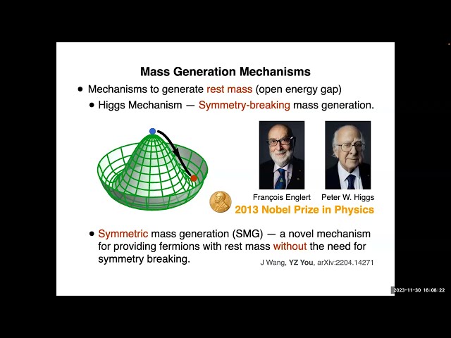 Yi-Zhuang You - Colloquium: Symmetric Mass Generation @ UCSD 11/30/2023