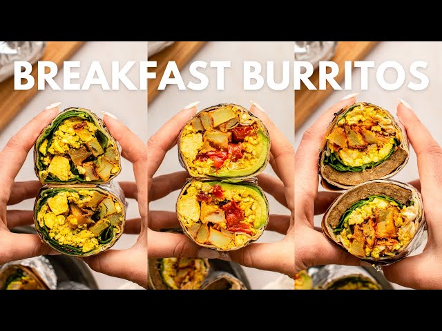 How to Make the BEST Vegan Breakfast Burritos (1 pan + 4 ways!)