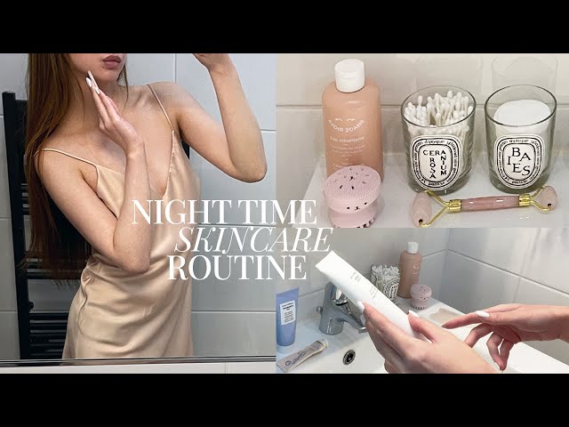 Night time skincare routine 🌙 French and Korean beauty products, clean beauty, non-comedogenic