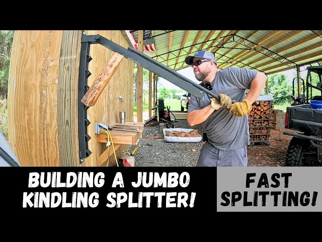 Building A HUGE Firewood Kindling Splitter!