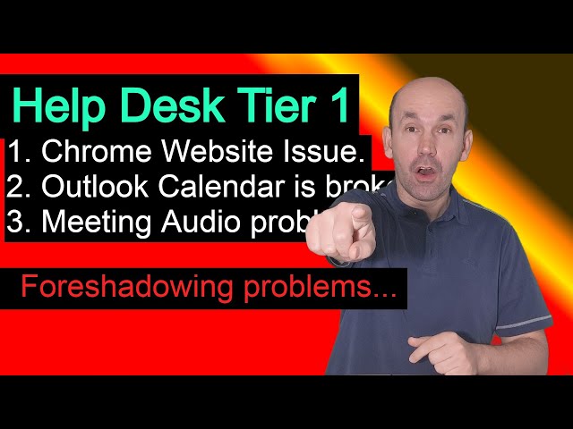 Help Desk Tier 1 Training video, Website Chrome issue, Outlook Shared Calendar, Meeting app audio no