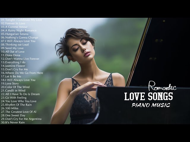 Beautiful Piano Love Songs ~ Soft Wave Sounds for Stress Relief ~ Meditation, Relaxation, Sleep, Spa