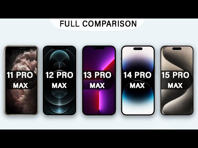iPhone 11 Pro Max Vs 12 Pro Max Vs 13 Pro Max Vs 14 Pro Max Vs 15 Pro Max Specs Review in 2023