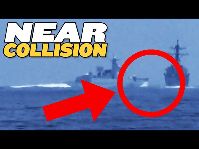 Chinese Warship Almost HITS US Warship