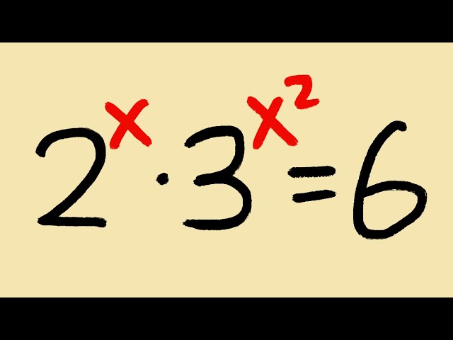solving a quadratic exponential equation with different bases