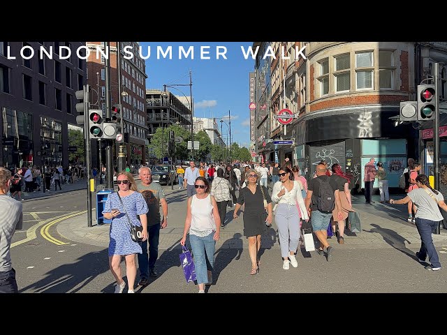 London Heatwave Walk: Summer Streets in England's Capital | Central London Shopping Streets