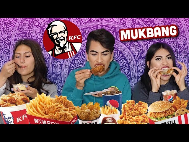 CRAZY KFC MUKBANG with my ANNOYING SISTERS!! | Louie's Life
