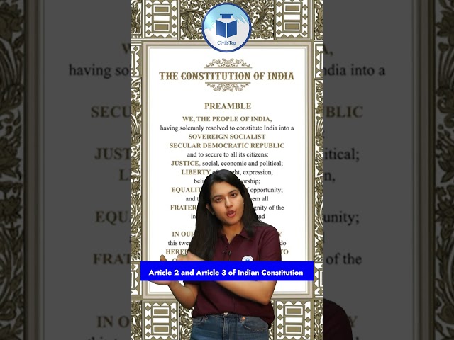 Article 2 and Article 3 of Indian Constitution - Polity For UPSC / IAS / State PCS #indianpolity #gk