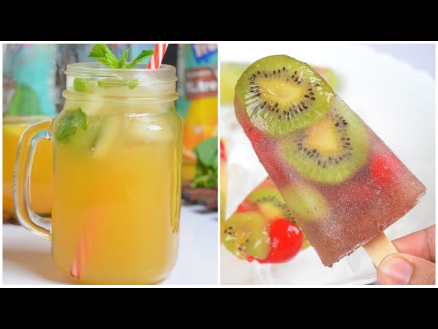 Iced Green Tea & Fruits Popsicle by (YES I CAN COOK)