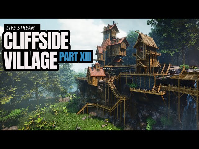 Lets Build A Cliffside Village - Ark Survival Ascended