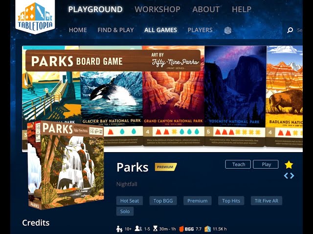 Let's chat and play Parks on Tabletopia!