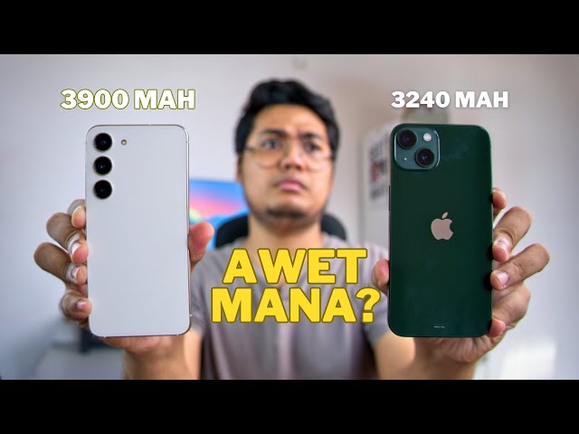 AWET MANA!? Versus Battery Samsung S23 VS iPhone 13 (feat Xiaomi 13) Diluar Nurul!!!!