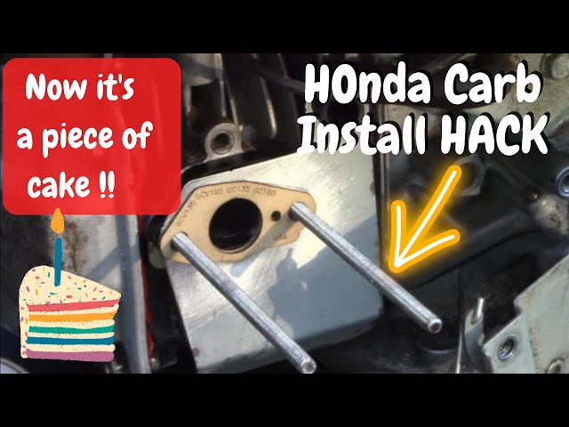 THE FRUSTRATION IS OVER!!!  Easy Honda Carburetor Installation HACK - Piece of Cake !!!