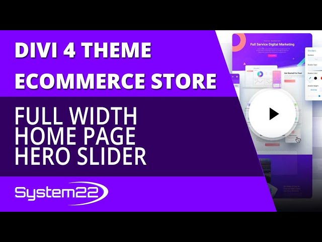 Divi 4 Ecommerce Full Width Home Page Hero Slider 👍